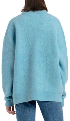 WE11DONE 波浪壓紋針織開衫 男女同款 藍色 WD-KC9-20-037-U-BL Purchase WE11DONE 波浪壓紋針織開衫 男女同款 藍色 WD-KC9-20-037-U-BL