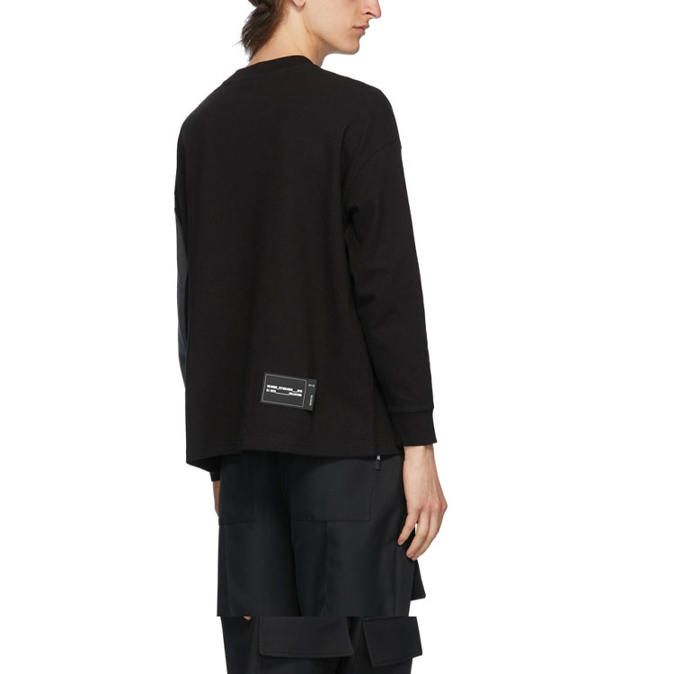 Details for WE11DONE WD Logo 配色長袖T恤 男女款 黑色. WD-TP7-20-083-U-BK