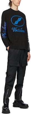 WE11DONE WD Logo 配色長袖T恤 男女款 黑色. WD-TP7-20-083-U-BK Cheap WE11DONE WD Logo 配色長袖T恤 男女款 黑色. WD-TP7-20-083-U-BK