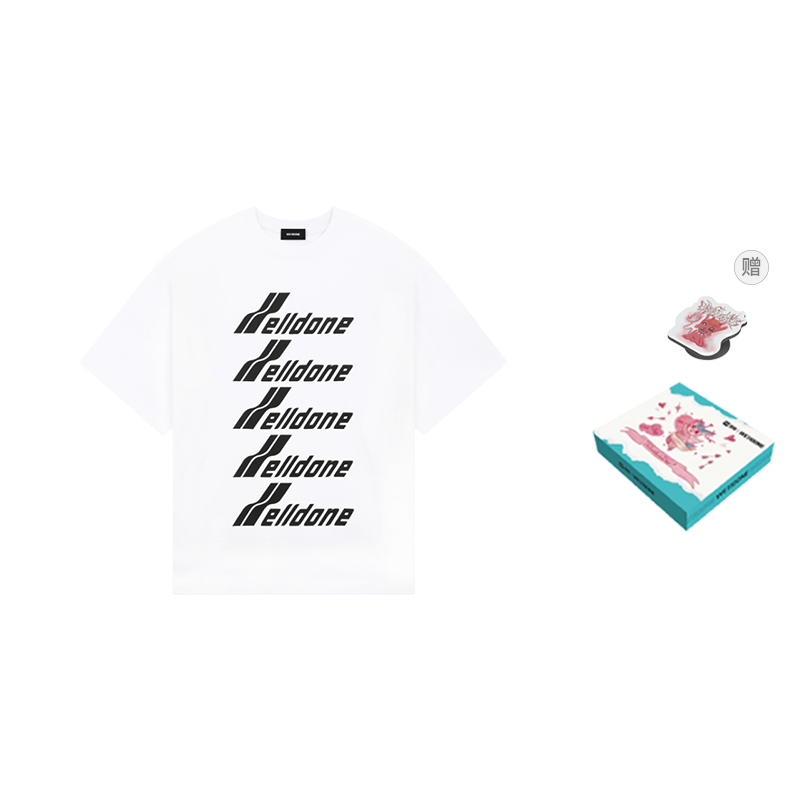 WE11DONE White Classic Logo Print Unisex Crewneck T-Shirt WD-TP6-20-074-U-WH