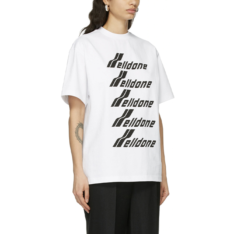 Purchase WE11DONE White Classic Logo Print Unisex Crewneck T-Shirt WD-TP6-20-074-U-WH