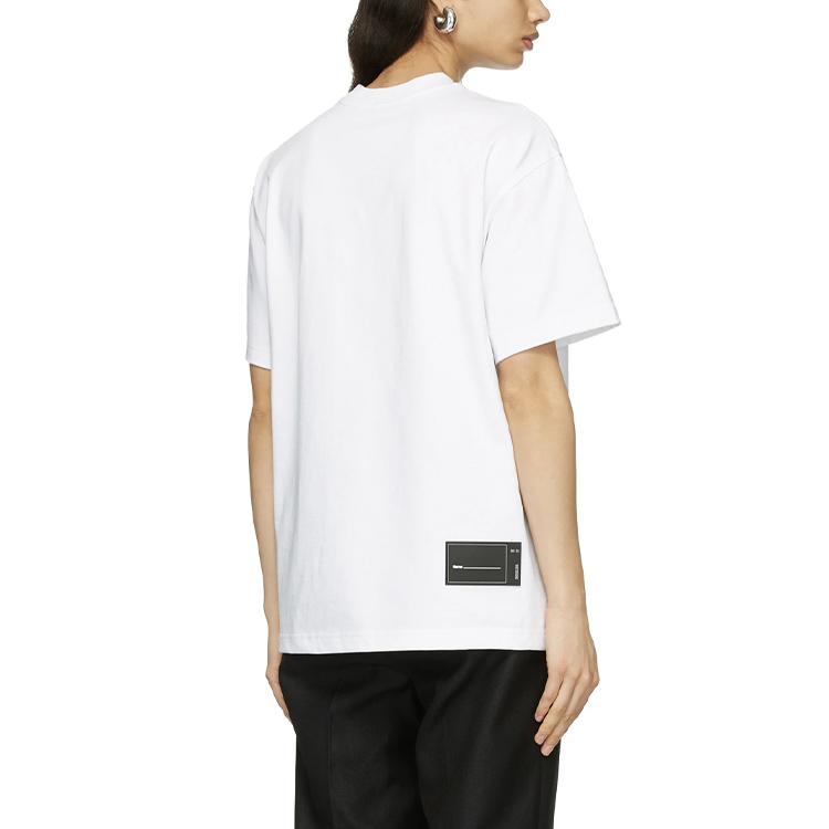 Details for WE11DONE White Classic Logo Print Unisex Crewneck T-Shirt WD-TP6-20-074-U-WH