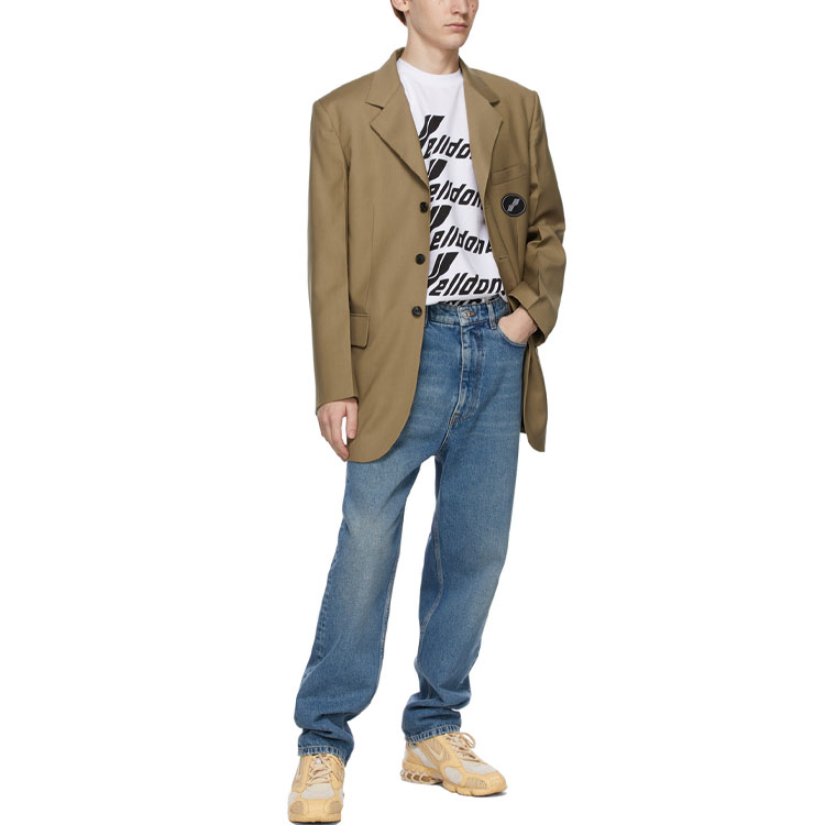 Sizing WE11DONE White Classic Logo Print Unisex Crewneck T-Shirt WD-TP6-20-074-U-WH