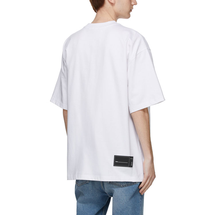 Cheap WE11DONE White Classic Logo Print Unisex Crewneck T-Shirt WD-TP6-20-074-U-WH