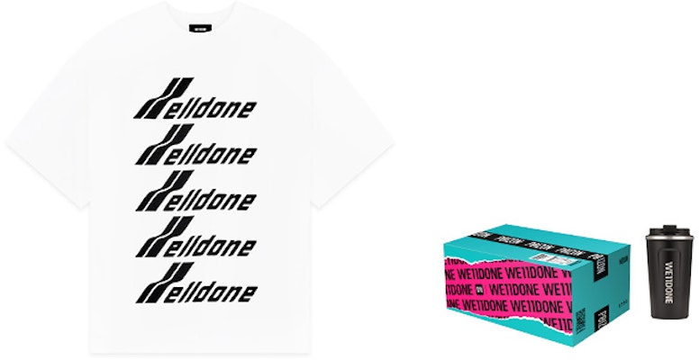 WE11DONE White Classic Logo Print Unisex Crewneck T-Shirt WD-TP6-20-074-U-WH 1