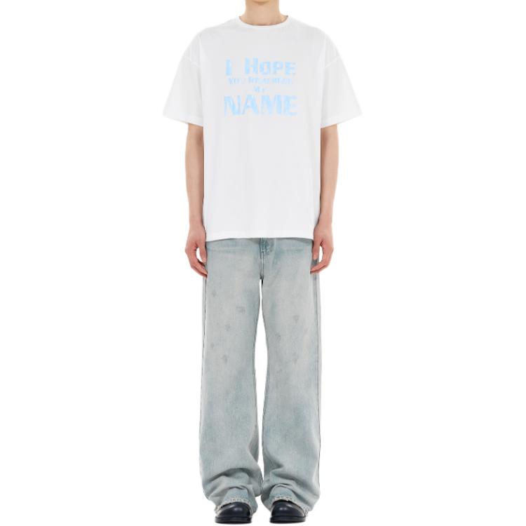 Purchase WE11DONE 白色Logo印花刺繡羅紋圓領寬鬆版T恤 WD-TT2-24-760-U-WH