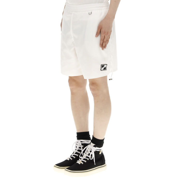 Shop WE11DONE White Unisex Elastic Waist Casual Shorts WD-PT1-21-256-U-WH