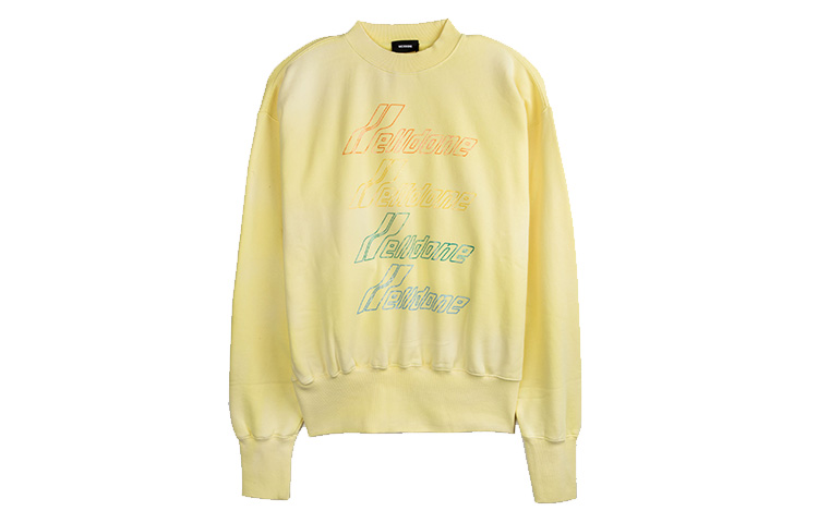 WE11DONE Yellow Letter Pattern Long Sleeve Sweatshirt Unisex Couple Style WD-TS8-20-098-U-YE 圖 2