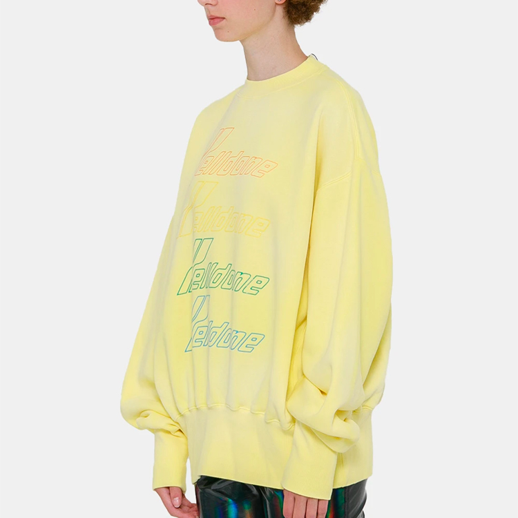 WE11DONE Yellow Letter Pattern Long Sleeve Sweatshirt Unisex Couple Style WD-TS8-20-098-U-YE 圖 4