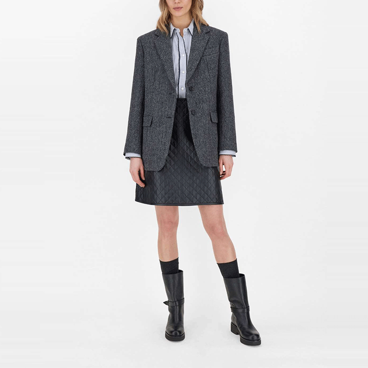 Lookbook 周末MaxMara Bernini纯色A字裙黑色 - 理想礼品选择 5406011306002-BERNINI