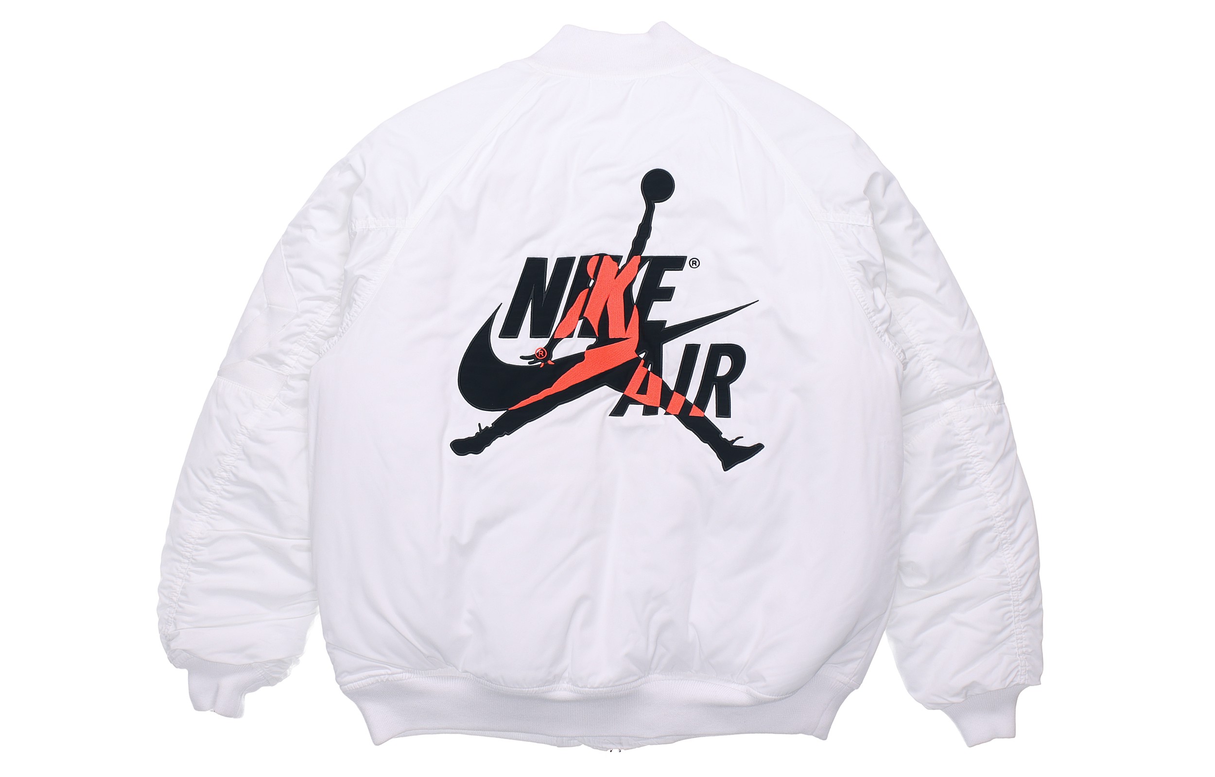 White Jordan Air Wings MA-1 Logo Print Winter Jacket AV2599-100