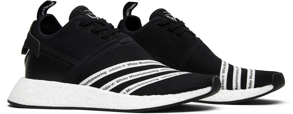 adidas originals NMD_R2 White Mountaineering 黑色低帮運動鞋 男女同款 黑白 Cheap adidas originals NMD_R2 White Mountaineering 黑色低帮運動鞋 男女同款 黑白
