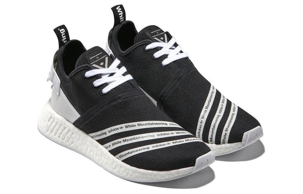Shop White Mountaineering x adidas NMD_R2 Primeknit '核心黑' CG3648