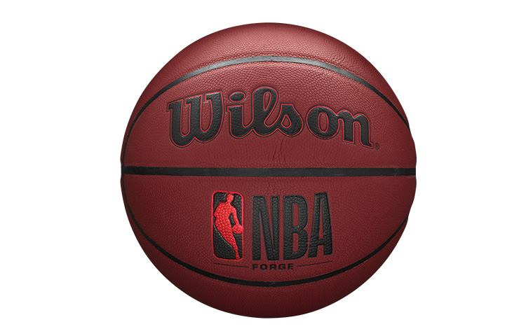 Wilson x NBA PU Basketball Forge Crimson Durable Size 7 Deep Brown Unisex Training WTB8201IB07CN