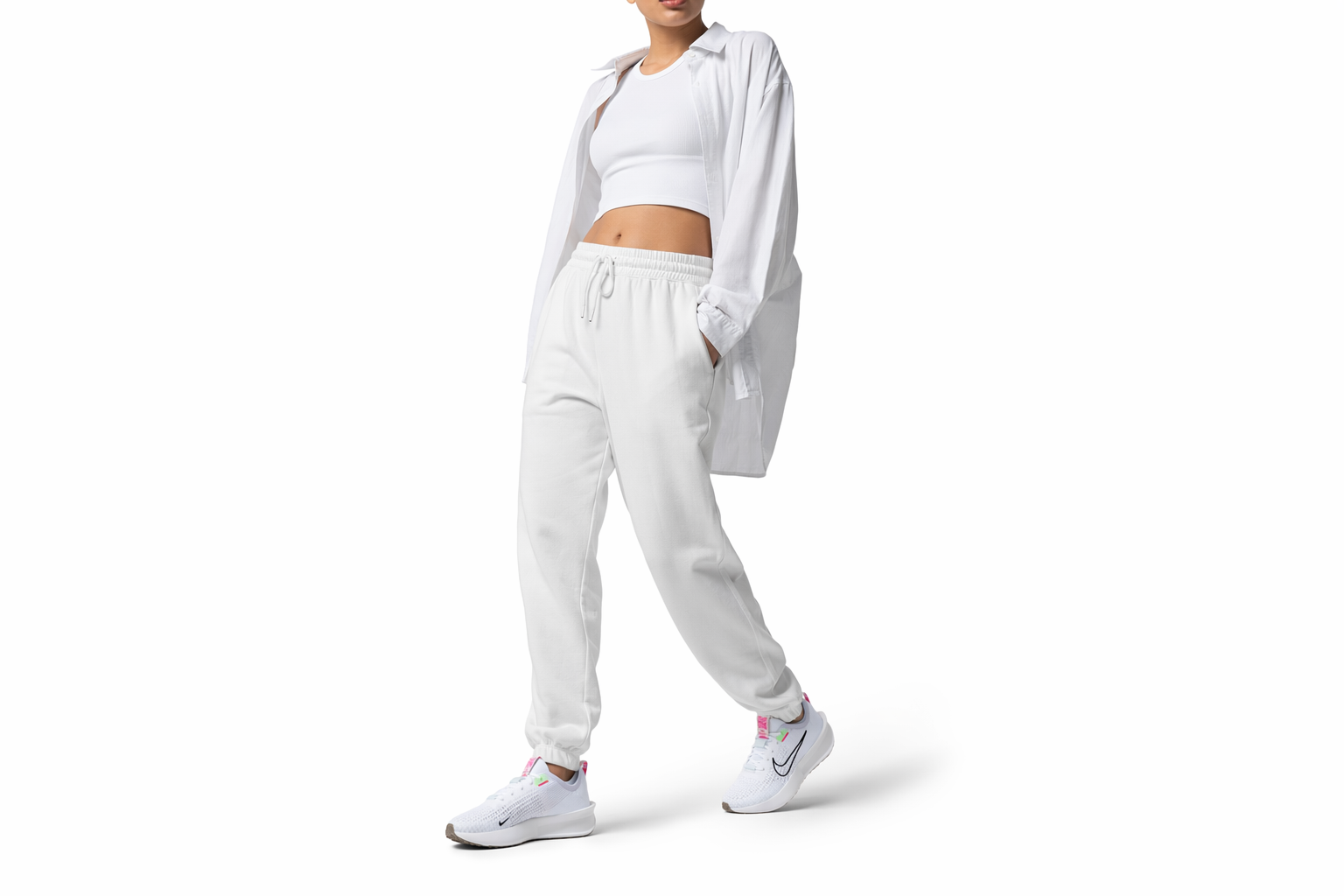 Order 女子Nike Interact Run「白/黑/綠」跑鞋 FD2292-102