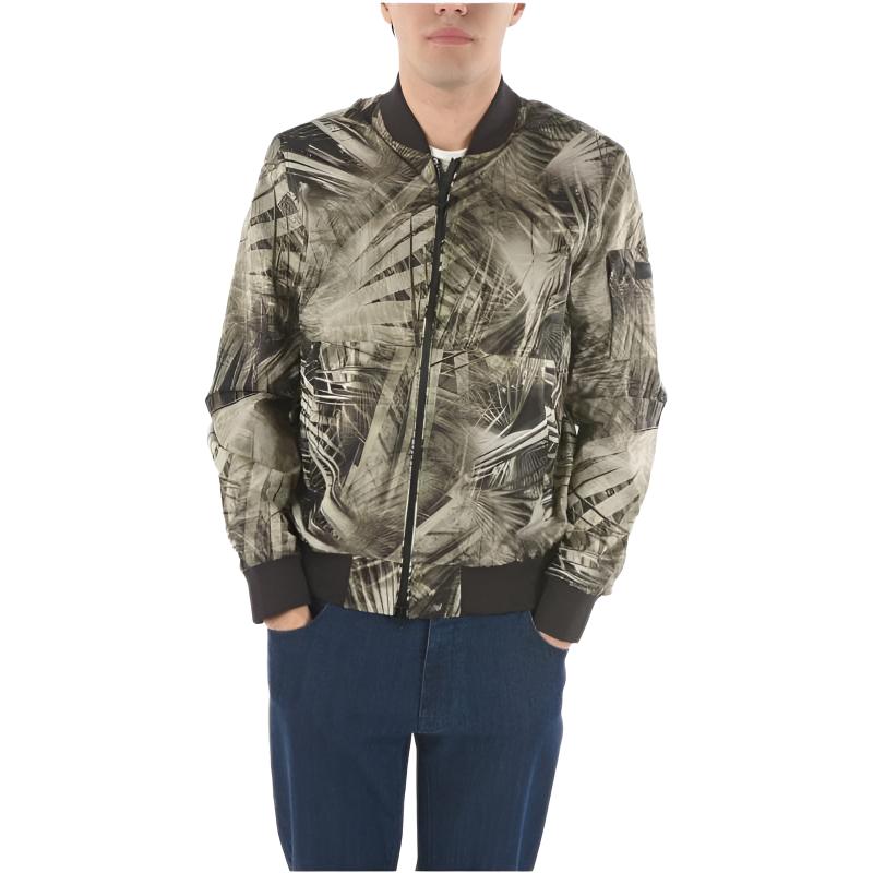 WOOLRICH All-Over Letter Print V-Neck Zip-Up Jacket COWOCPS2824UT13076529