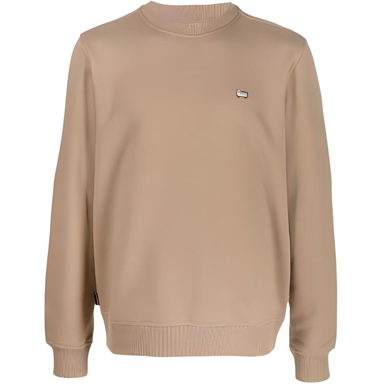 WOOLRICH Beige Crewneck Pullover Sweatshirt with Logo Patch. CFWOSW0148MRUT29117356