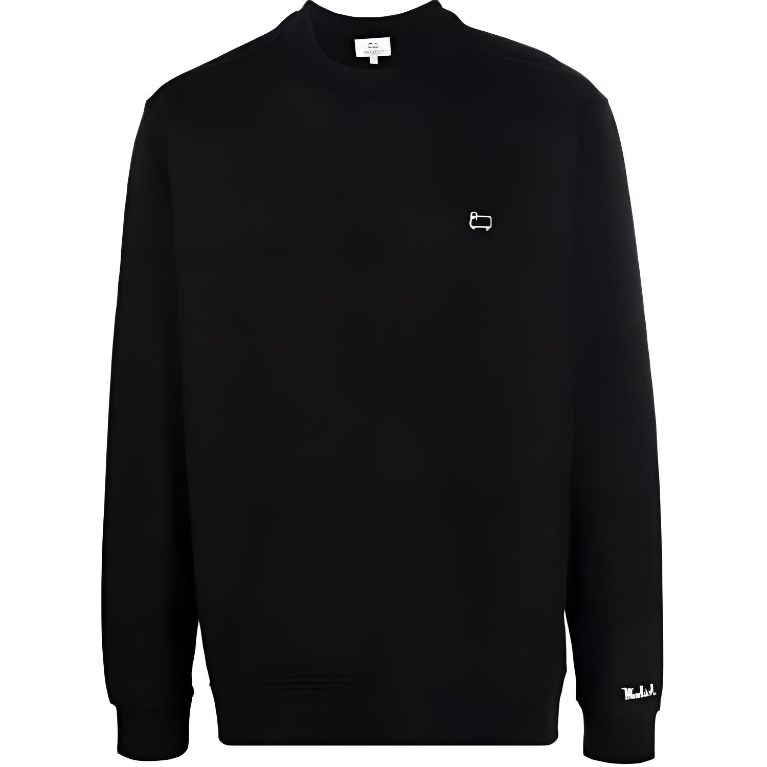 WOOLRICH Black Crewneck Sweatshirt with Solid Logo Embroidery. CFWOSW0113MRUT2792100