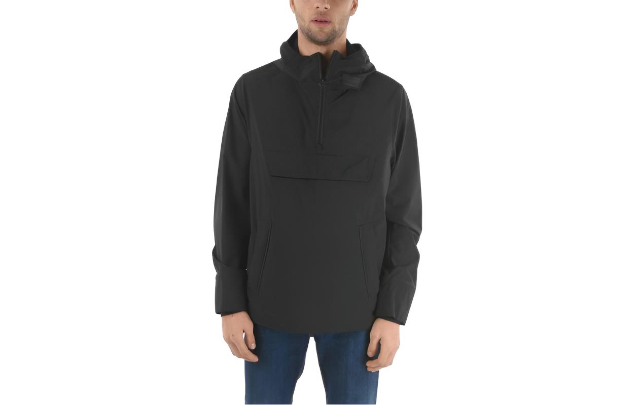 WOOLRICH Black Half-Zip Hoodie Solid Color COWOCPS2790UT1292100
