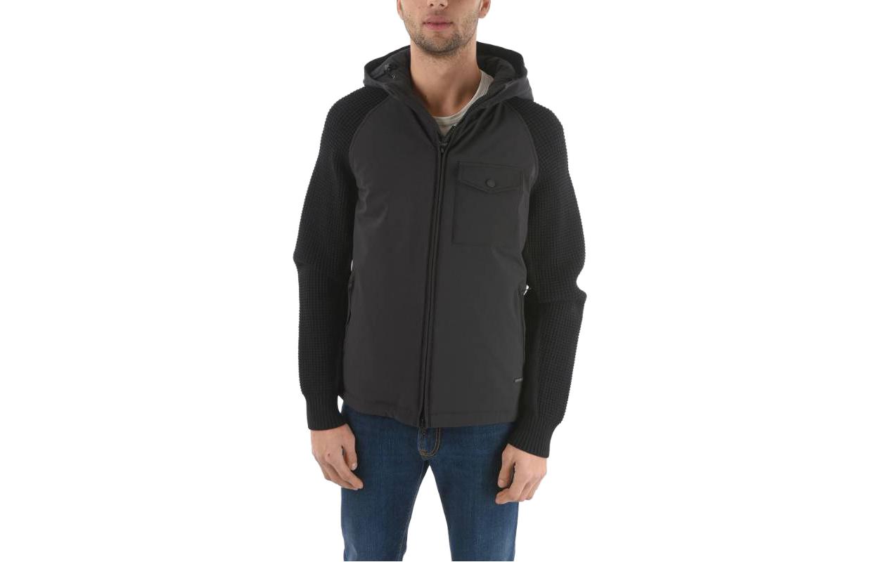 WOOLRICH Black Hooded Casual Zip-Up Jacket COWOCPS2646AK03100