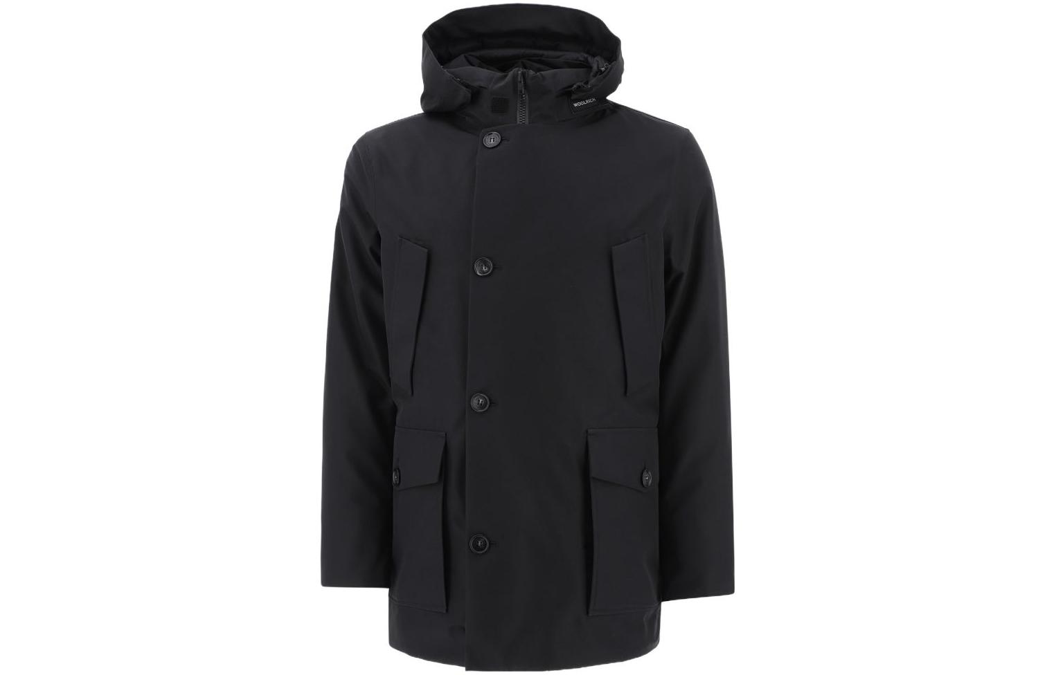 WOOLRICH Black Single-Breasted Detachable Down Jacket CFWOOU0326MRUT11801578