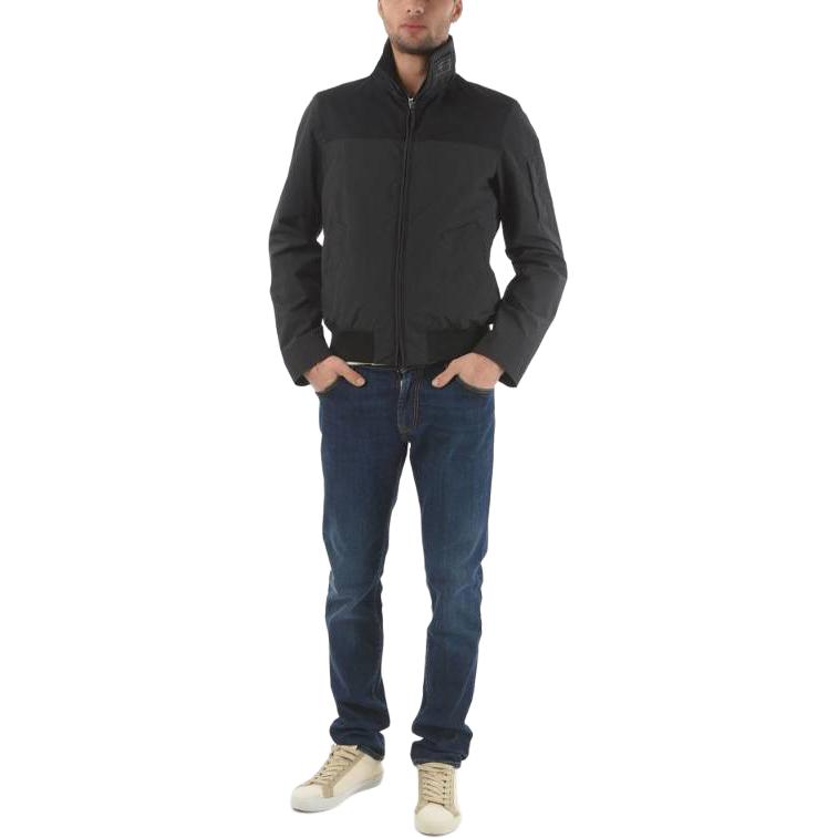 WOOLRICH Black Solid Color Zip-Up Jacket COWOCPS2814UT1299100