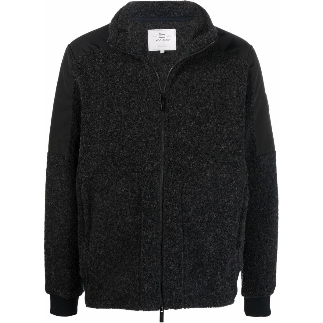 WOOLRICH Black Solid Zip-Up Stand Collar Jacket CFWOSW0108MRUT27201131
