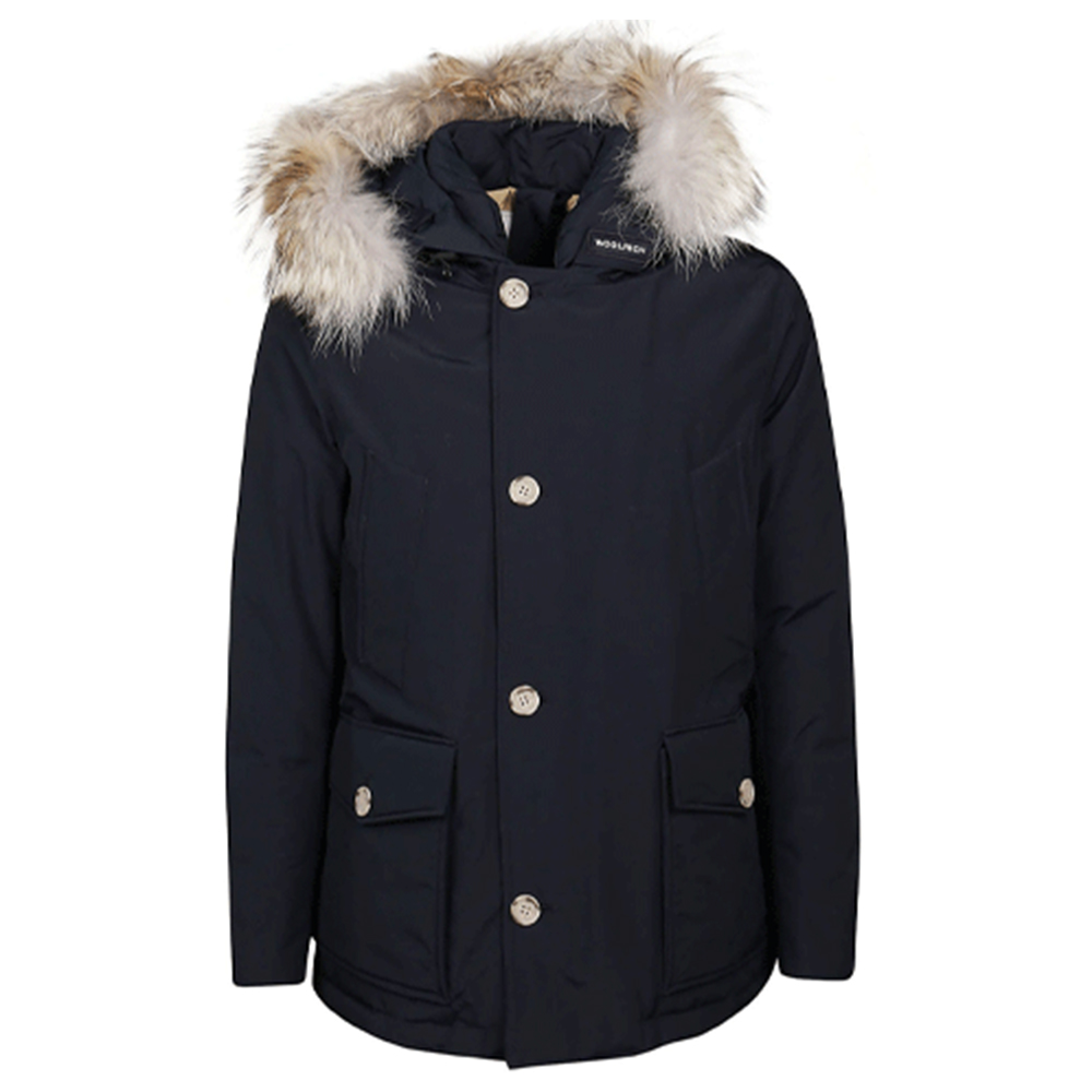 WOOLRICH Blue Hooded Down Jacket Winter Coat WOOU0484MRUT-0001