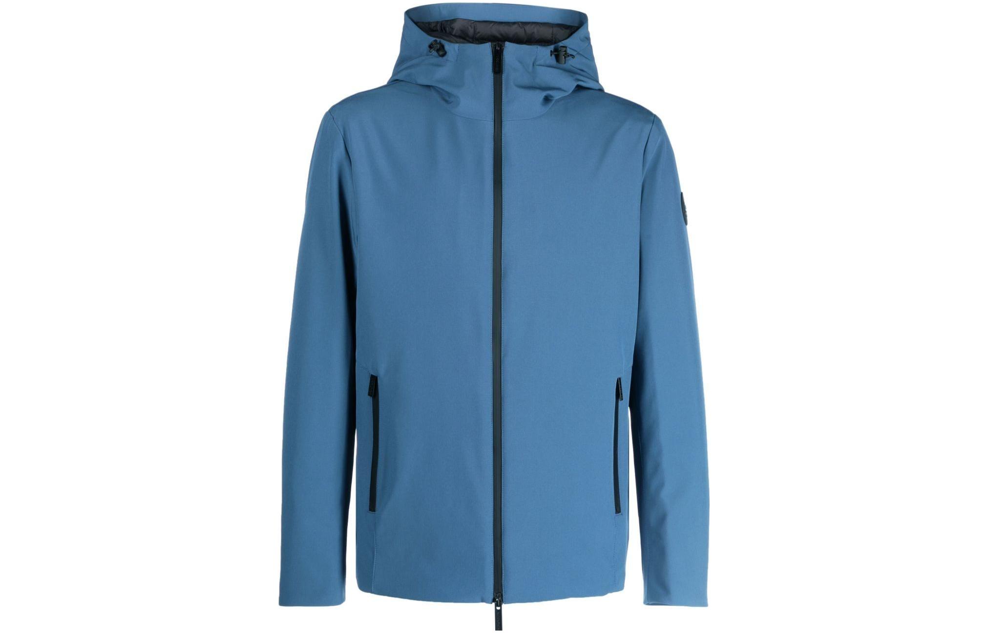 WOOLRICH Blue Hooded Zip-Up Jacket. CFWOOU0791MRUT349631093