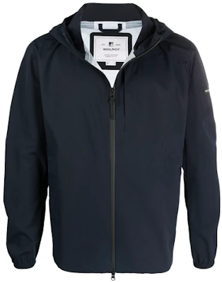 WOOLRICH 藍色Logo拉鏈連帽休閒外套 WOOU0365MRUT2540-3989 Buy WOOLRICH 藍色Logo拉鏈連帽休閒外套 WOOU0365MRUT2540-3989