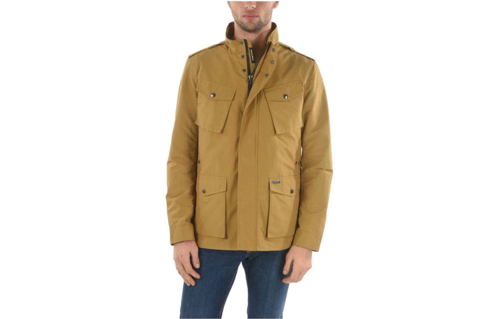 WOOLRICH Brown Solid Multi-Pocket Zip-Up Jacket. COWOCPS2757UT0108OSD