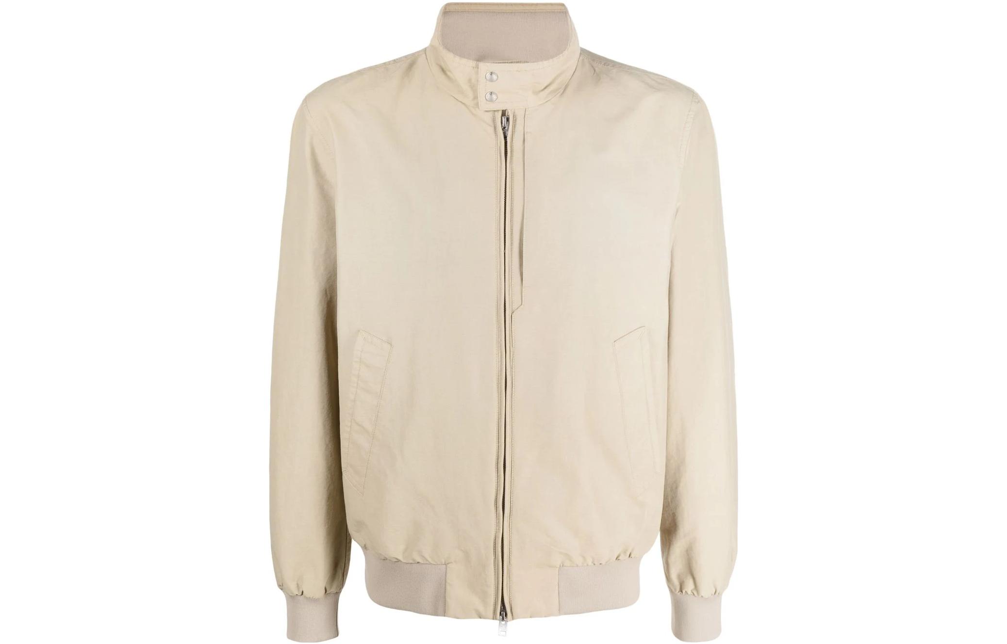 WOOLRICH Casual Logo Patch Zip Bomber Jacket Off-White. CFWOOU0580MRUT2538723