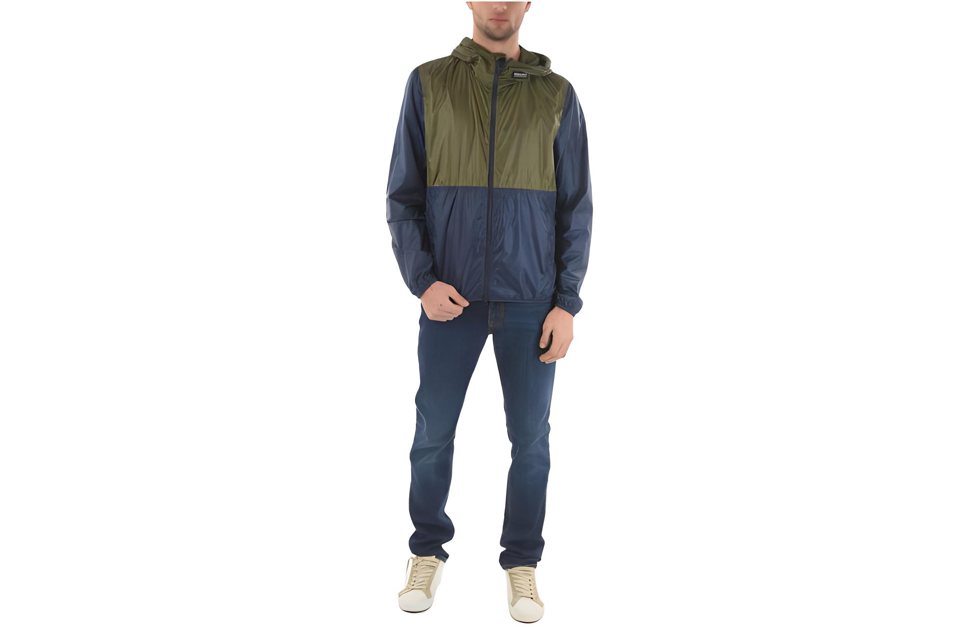 WOOLRICH Colorblock Zip Hoodie Jacket Blue COWOCPS2826UT1567614