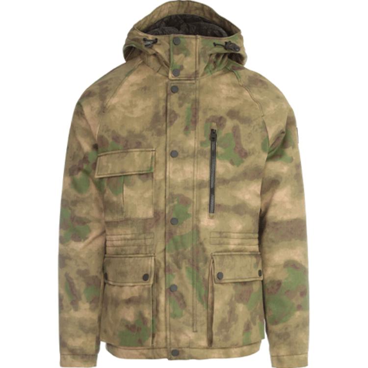 WOOLRICH FW21 Camouflage Multi-Pocket Hooded Jacket Green WOOU0492MRUT26926-423