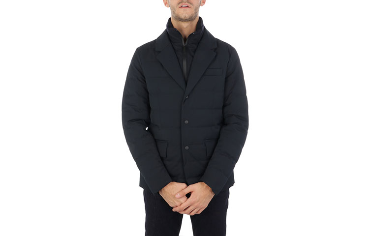 WOOLRICH FW21 Solid Color Long-Sleeve Jacket Dark Blue WOOU0496MR-3989