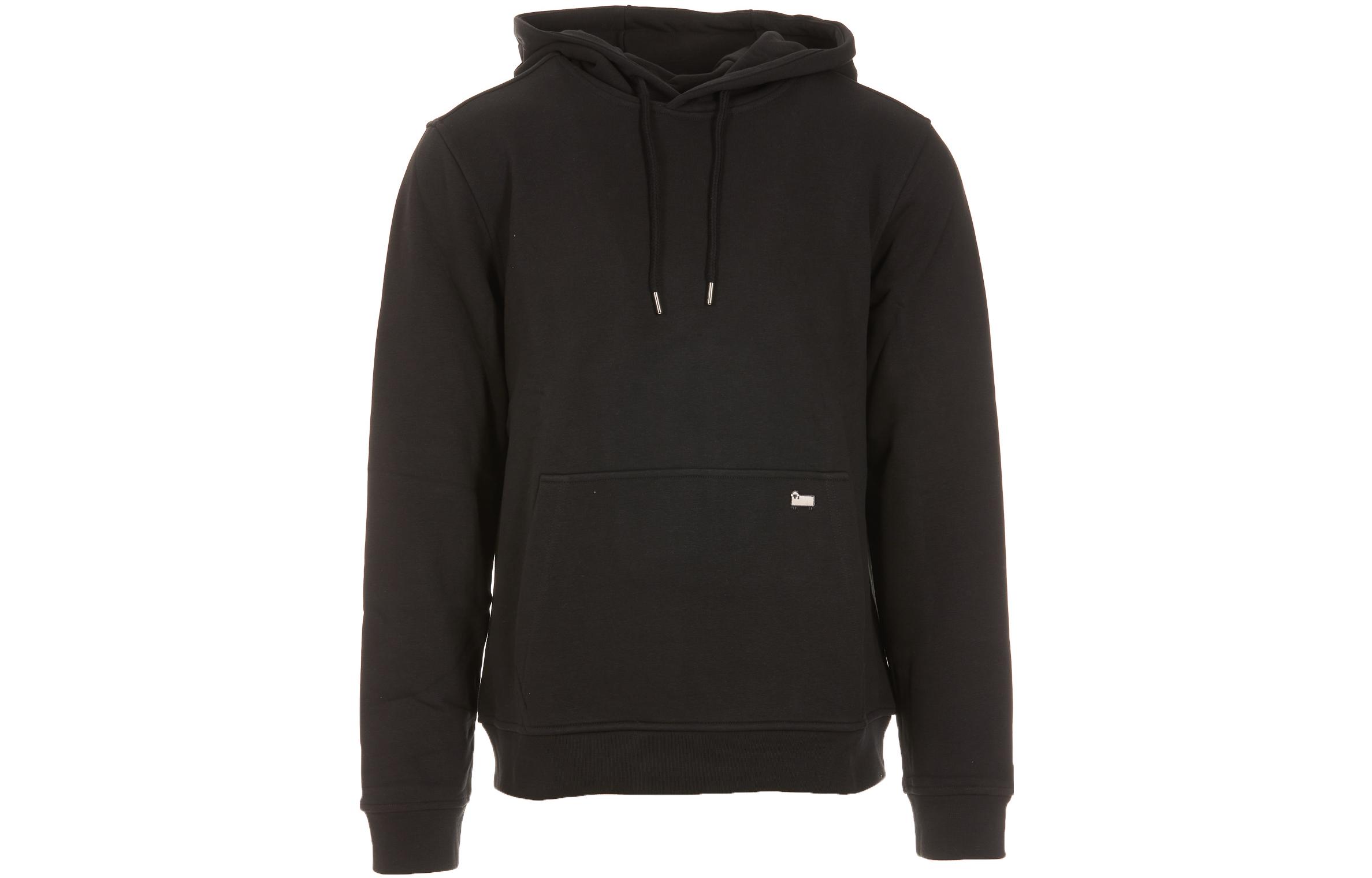 WOOLRICH FW22 Black Solid Color Hoodie with Drawstring. WOSW0152MRUT3249100