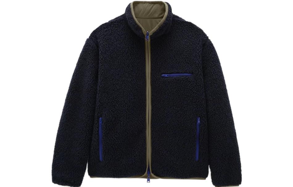 WOOLRICH FW22 Black Solid Zip-Up Loose-Fit Jacket CFWOSW0150MRUT31273989