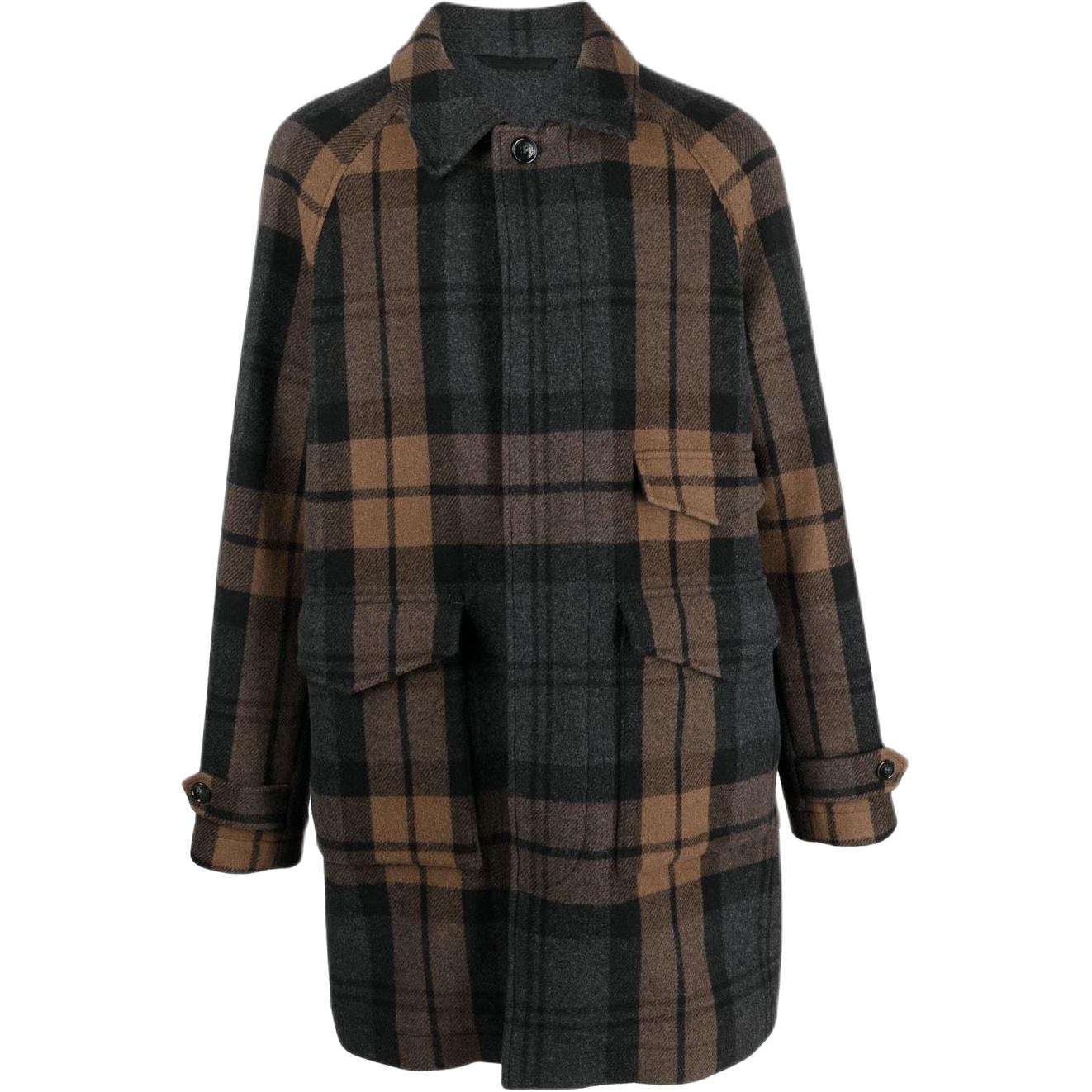 WOOLRICH FW22 Brown Long-Sleeve Jacket with Textured Collar. WOOU0633MRUT31257375