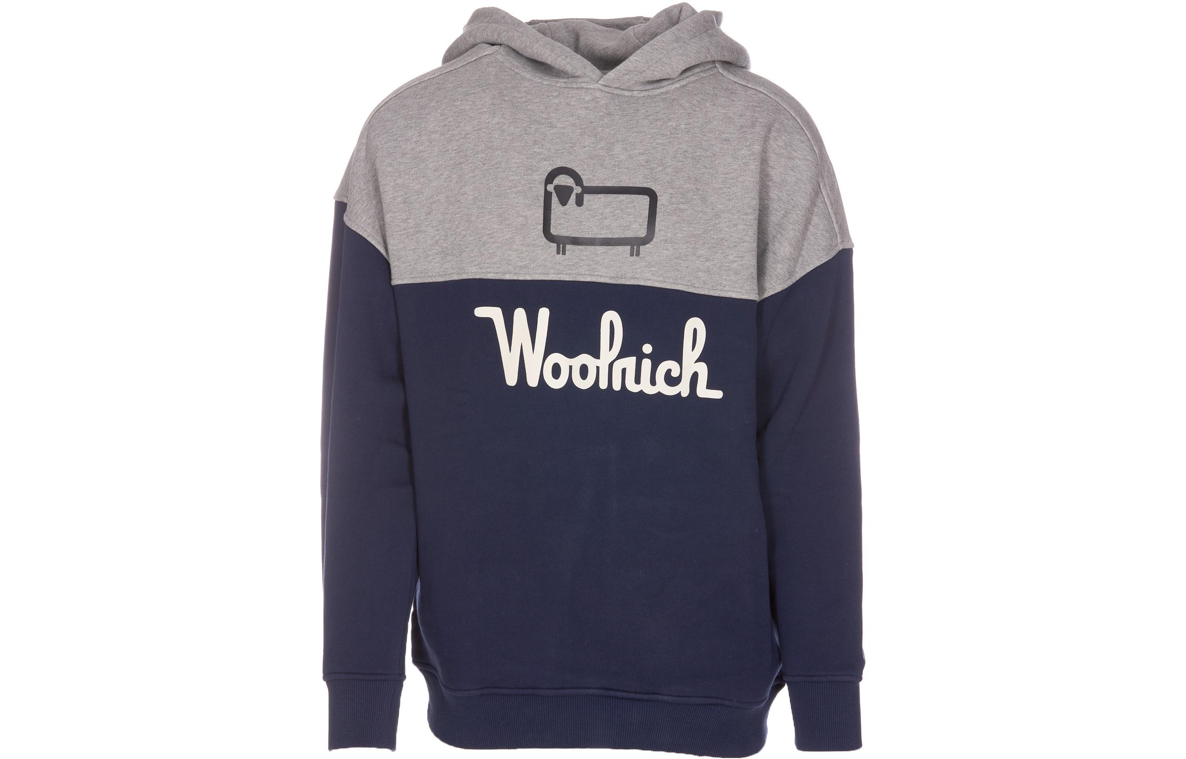 WOOLRICH FW22 Colorblock Letter Print Hoodie WOSW0137MRUT310530044