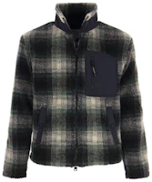 WOOLRICH FW23 Black Plaid Zip-Up Stand Collar Jacket CFWOSW0206MRUT3529-1840 WOOLRICH FW23 Black Plaid Zip-Up Stand Collar Jacket CFWOSW0206MRUT3529-1840