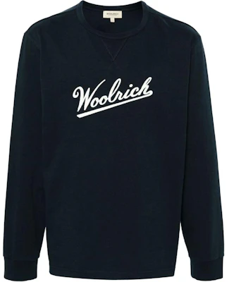 WOOLRICH FW24 藍色刺繡字母Logo圓領衛衣 CFWOTE0137MRUT3385 Buy WOOLRICH FW24 藍色刺繡字母Logo圓領衛衣 CFWOTE0137MRUT3385