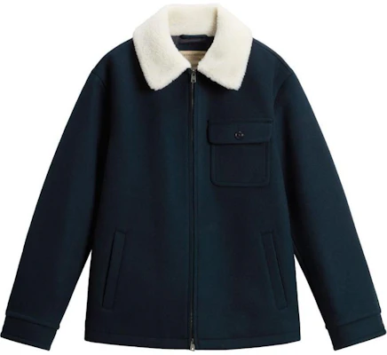 울리치 FW24 네이비 블루 솔리드 듀얼 지퍼 긴팔 재킷 CFWOOU1034MRUT37983938 Buy 울리치 FW24 네이비 블루 솔리드 듀얼 지퍼 긴팔 재킷 CFWOOU1034MRUT37983938