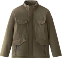 WOOLRICH Green High Neck Zip-Up Jacket CFWOOU0793MRUT3496614 WOOLRICH Green High Neck Zip-Up Jacket CFWOOU0793MRUT3496614