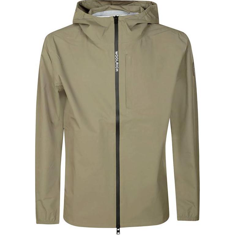 WOOLRICH Green Hooded Zip-Up Jacket with Logo Patch WOOU0693MRUT32806178