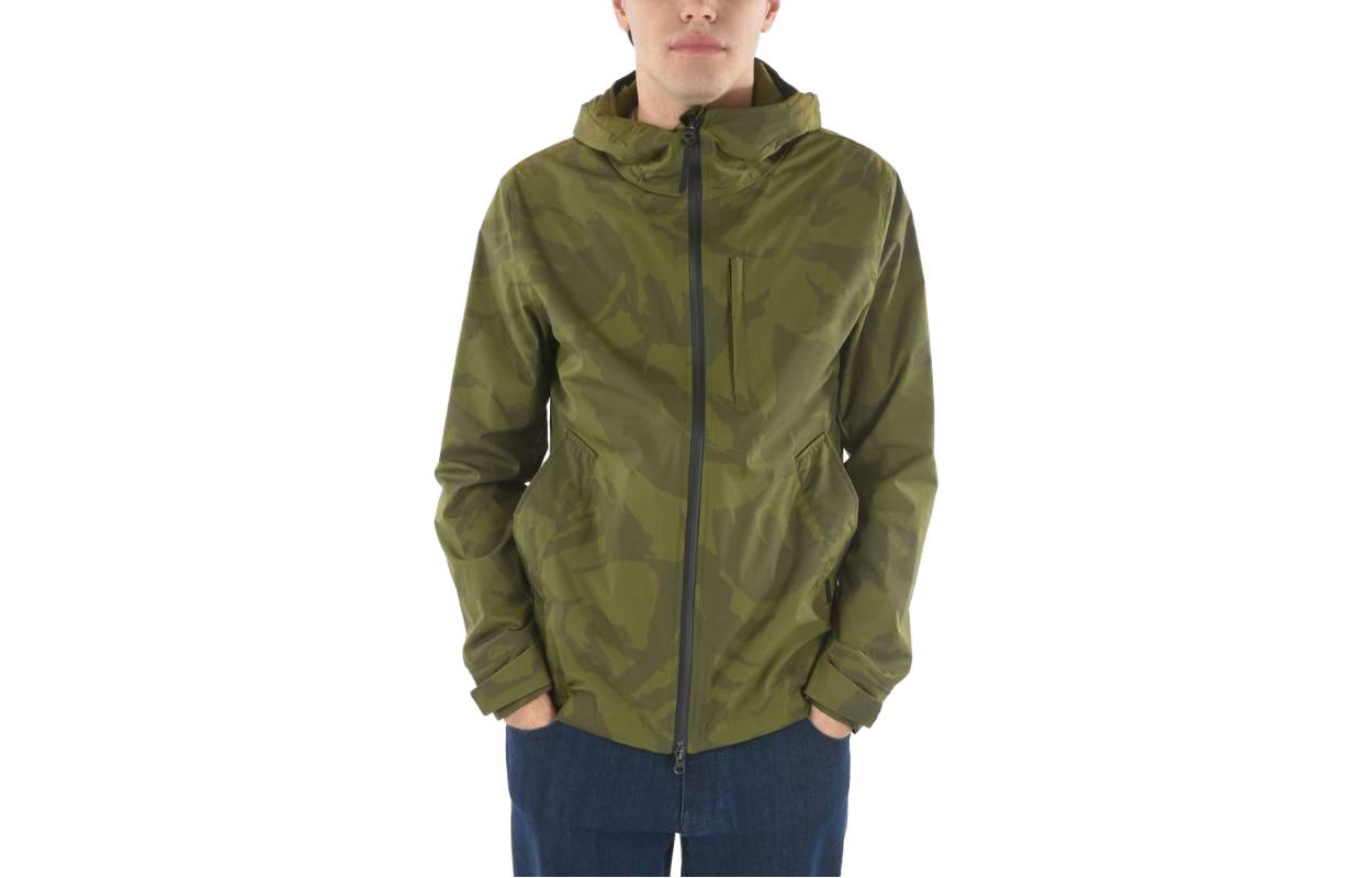 WOOLRICH Green Patterned Zip-Up Hooded Jacket COWOCPS2665PR056510