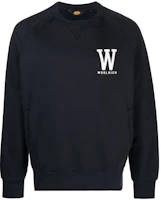 WOOLRICH Letter Logo Print Long-Sleeve Sweatshirt Navy Blue CFWOSW0210MRUT36013989 WOOLRICH Letter Logo Print Long-Sleeve Sweatshirt Navy Blue CFWOSW0210MRUT36013989