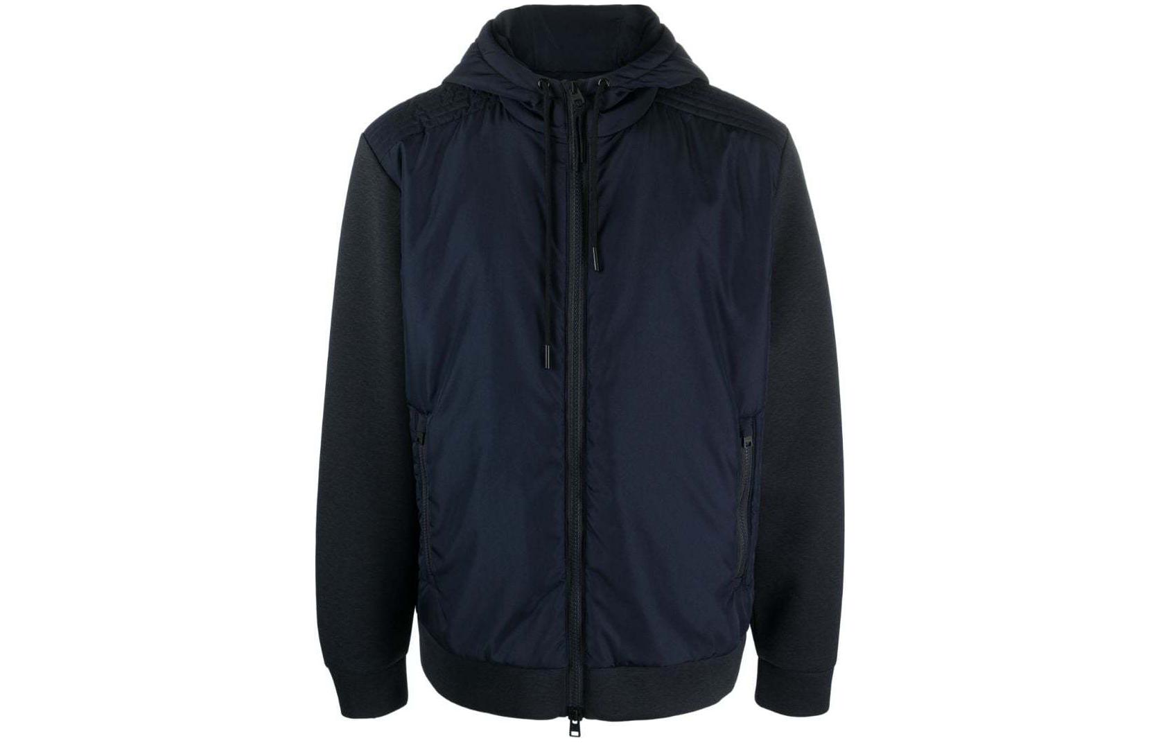 WOOLRICH Midnight Blue Hooded Zip Pocket Casual Jacket CFWOSW0197MRUT3595