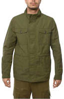 WOOLRICH Military Green Solid Stand Collar Zip-Up Jacket COWOCPS2653WC02699 WOOLRICH Military Green Solid Stand Collar Zip-Up Jacket COWOCPS2653WC02699