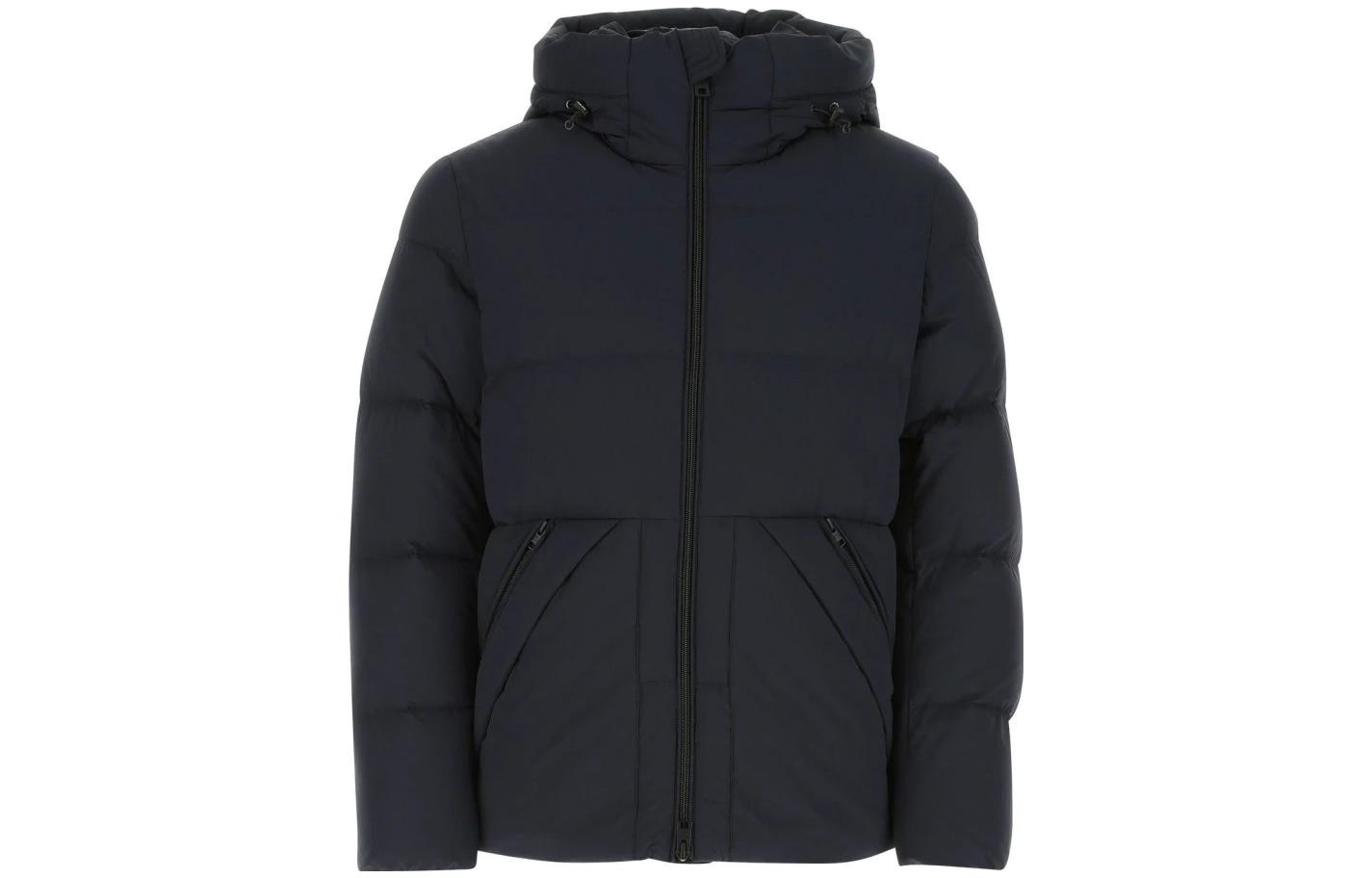 WOOLRICH Navy Blue Down Jacket Hoodie with Full-Zip and Relaxed Fit CFWOOU0611MRUT31073989