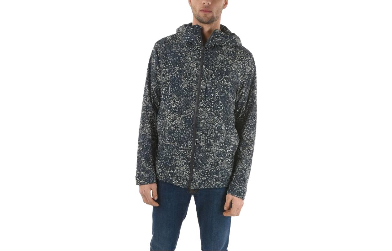WOOLRICH Printed Zip-Up Hooded Jacket Men’s Navy Blue COWOCPS2665PR0530014